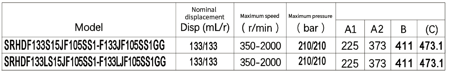 S15JF105SS1-F133JF105SS1 Двойной шестеренчатый насос высокого давления